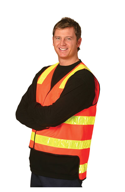 SW10A VIC Road Style of High Visibility Safety Vest Zip