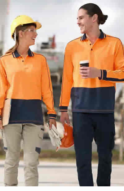 SW90 HI-VIS SUSTAINABLE COOL-BREEZE TrueDry® SAFETY L/S POLO